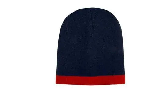 Headwear Acrylic Two Tone Roll Down Beanie X12 - 4188 - City Workwear